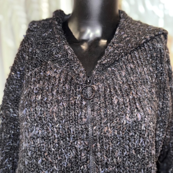 Relais Textured Knit Hoodie Size M – Soft Speckled Pullover Sweater - Picture 10 of 16